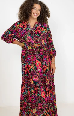 Robe longue crépon