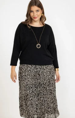 Robe longue 2-en-1 pull et collier