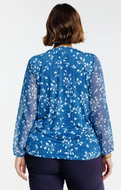 Tee-shirt bi-matière avec collier