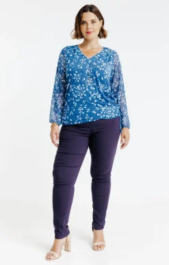 Tee-shirt bi-matière avec collier