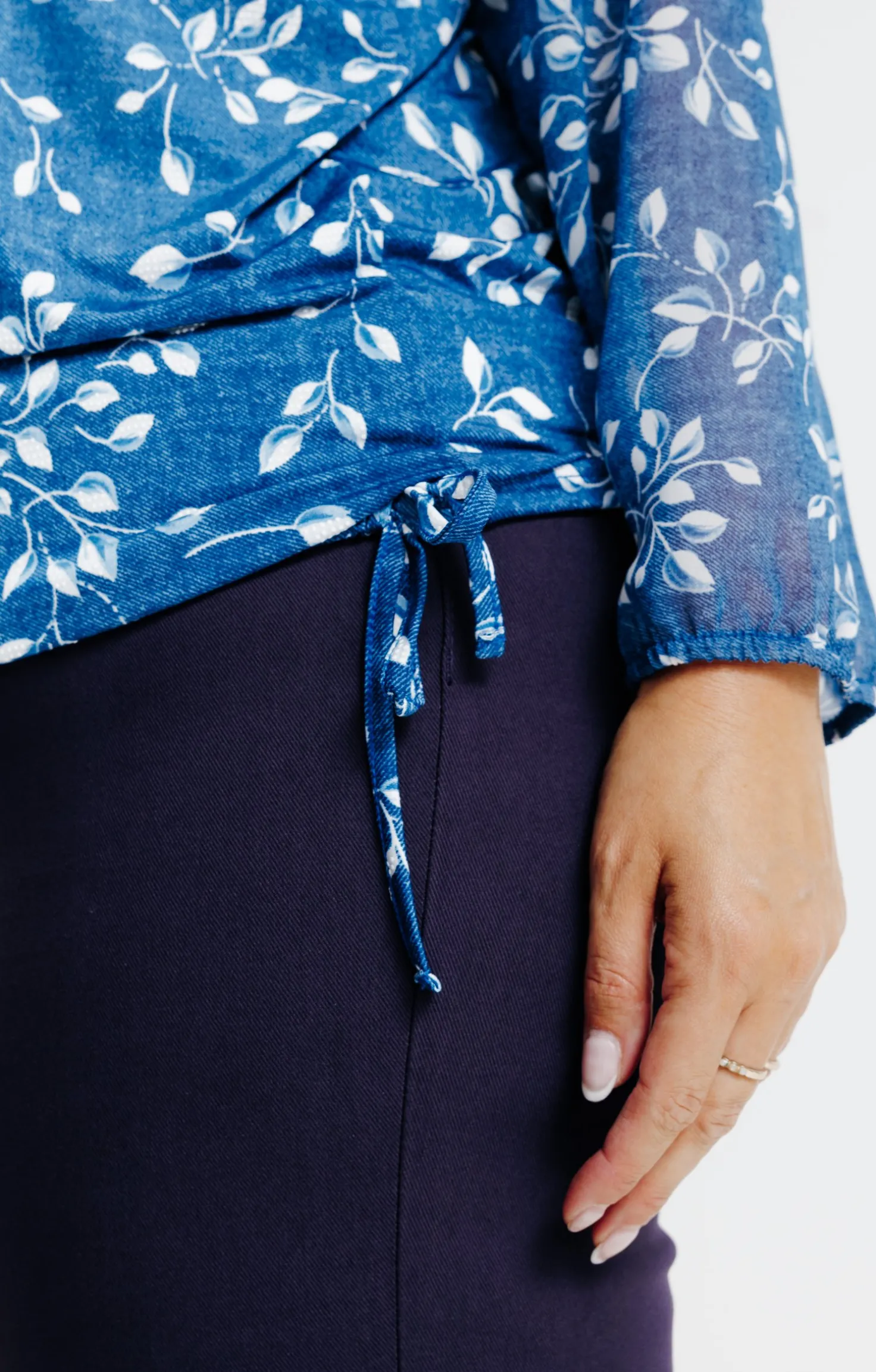 Tee-shirt bi-matière avec collier