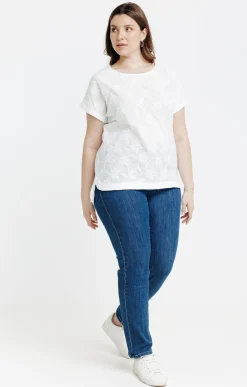 Tee-shirt bi-matière avec jacquard en 3D