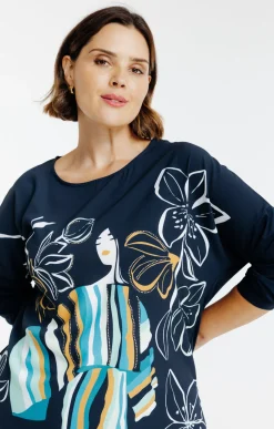 Tee-shirt bi-matière imprimé