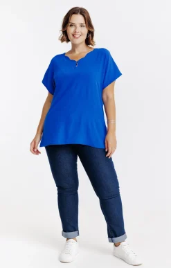 Tee-shirt bi-matière uni