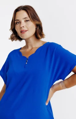 Tee-shirt bi-matière uni