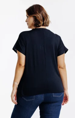 Tee-shirt bi-matière uni