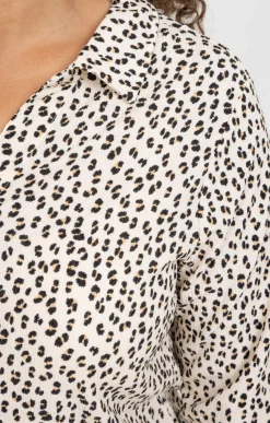 Tee-shirt effet chemise léopard