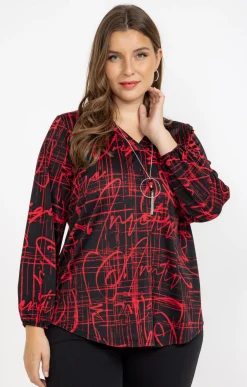 Tee-shirt imprimé avec collier