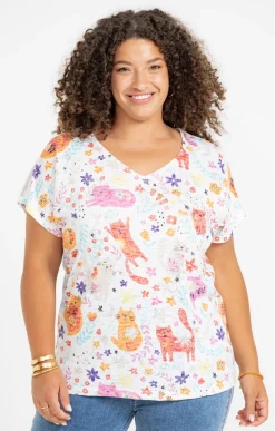 Tee-shirt imprimé chats