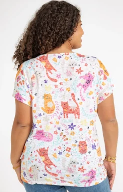 Tee-shirt imprimé chats