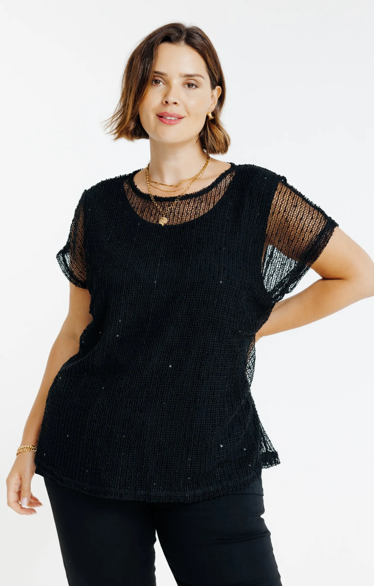 Tee-shirt maille ajourée
