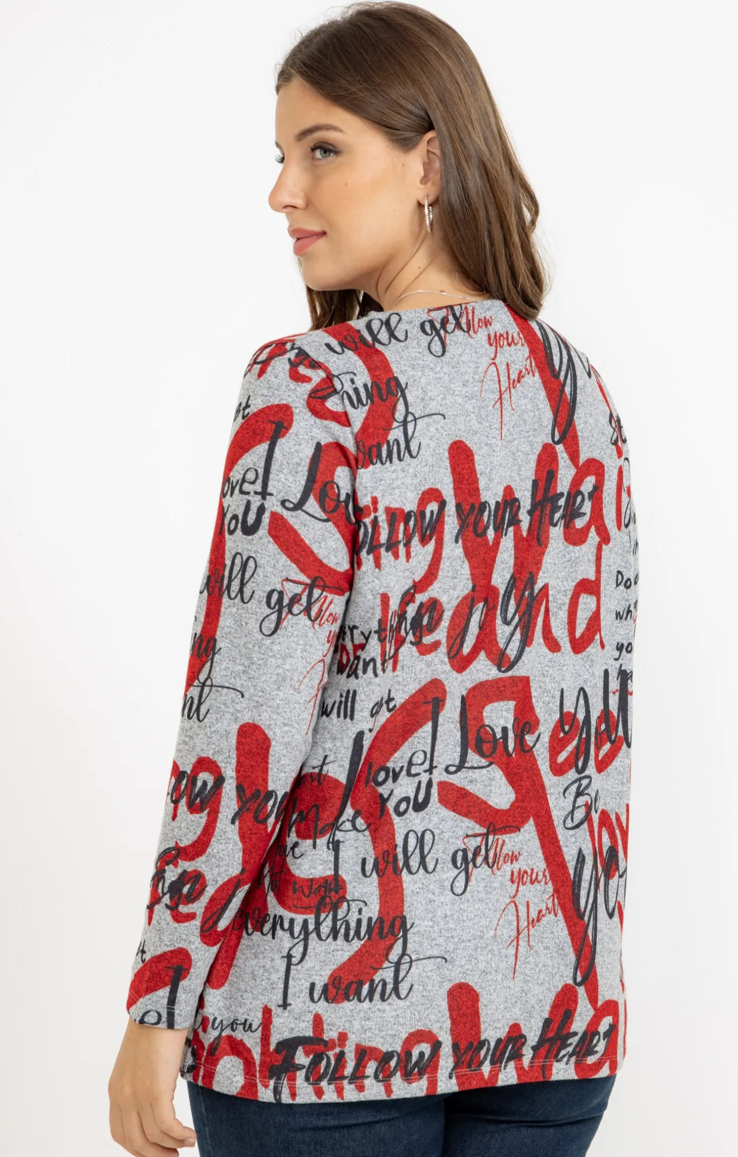 Tee-shirt maille chaude imprimé