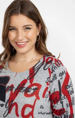 Tee-shirt maille chaude imprimé