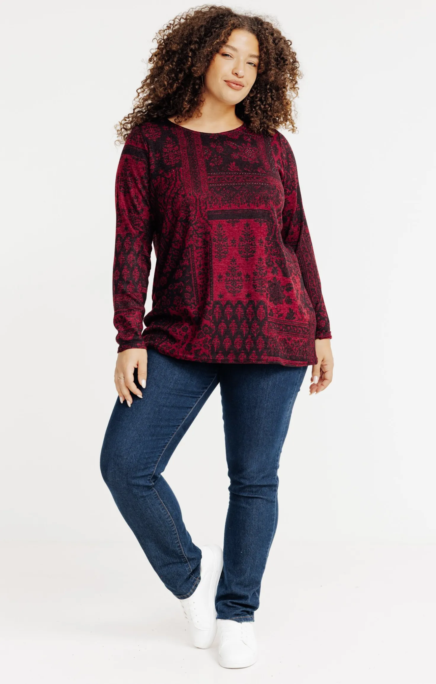 Tee-shirt maille chaude imprimé