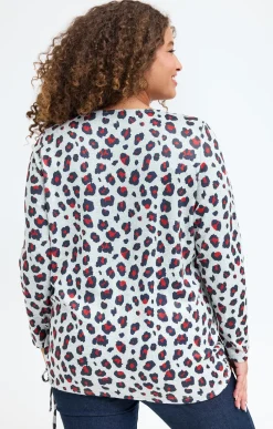 Tee-shirt maille chaude imprimé léopard