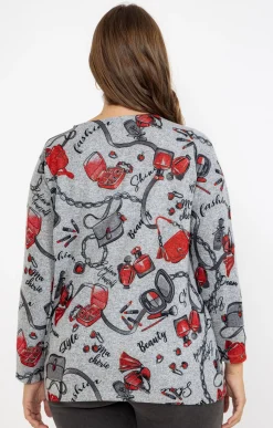 Tee-shirt maille chaude imprimé