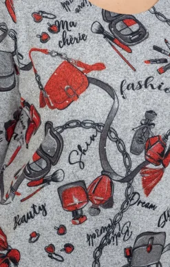 Tee-shirt maille chaude imprimé