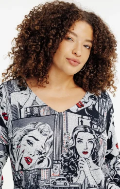 Tee-shirt maille chaude imprimé