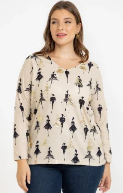 Tee-shirt maille chaude imprimé