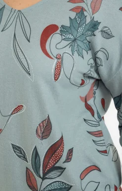 Tee-shirt maille chaude imprimé visages