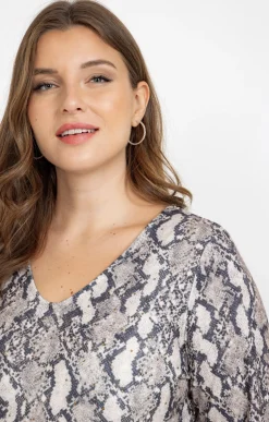Tee-shirt maille chaude imprimé python