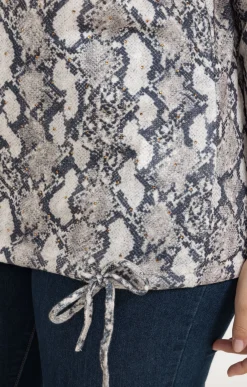 Tee-shirt maille chaude imprimé python