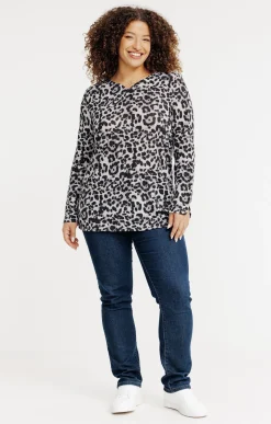 Tee-shirt maille chaude léopard
