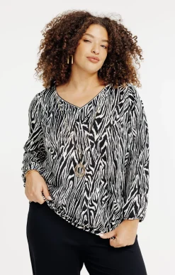 Tee-shirt zébré avec collier