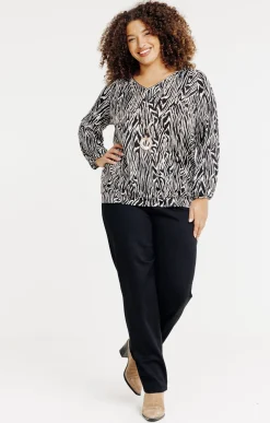Tee-shirt zébré avec collier