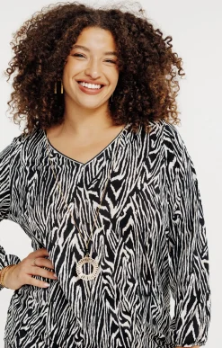 Tee-shirt zébré avec collier