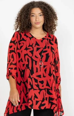 Tunique imprimée avec collier