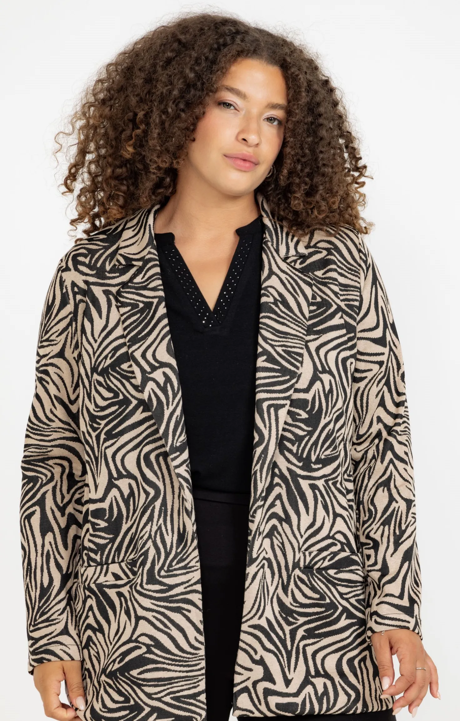 Veste de tailleur zébrée