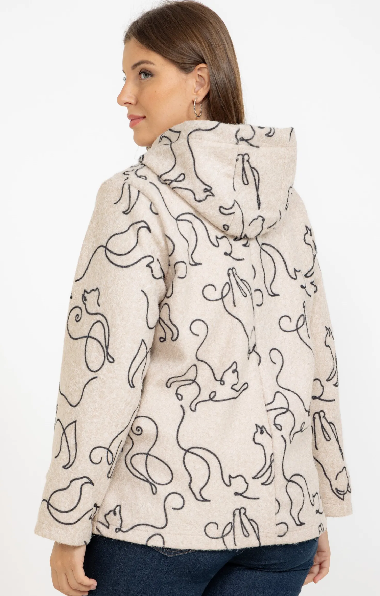 Veste imprimé chat