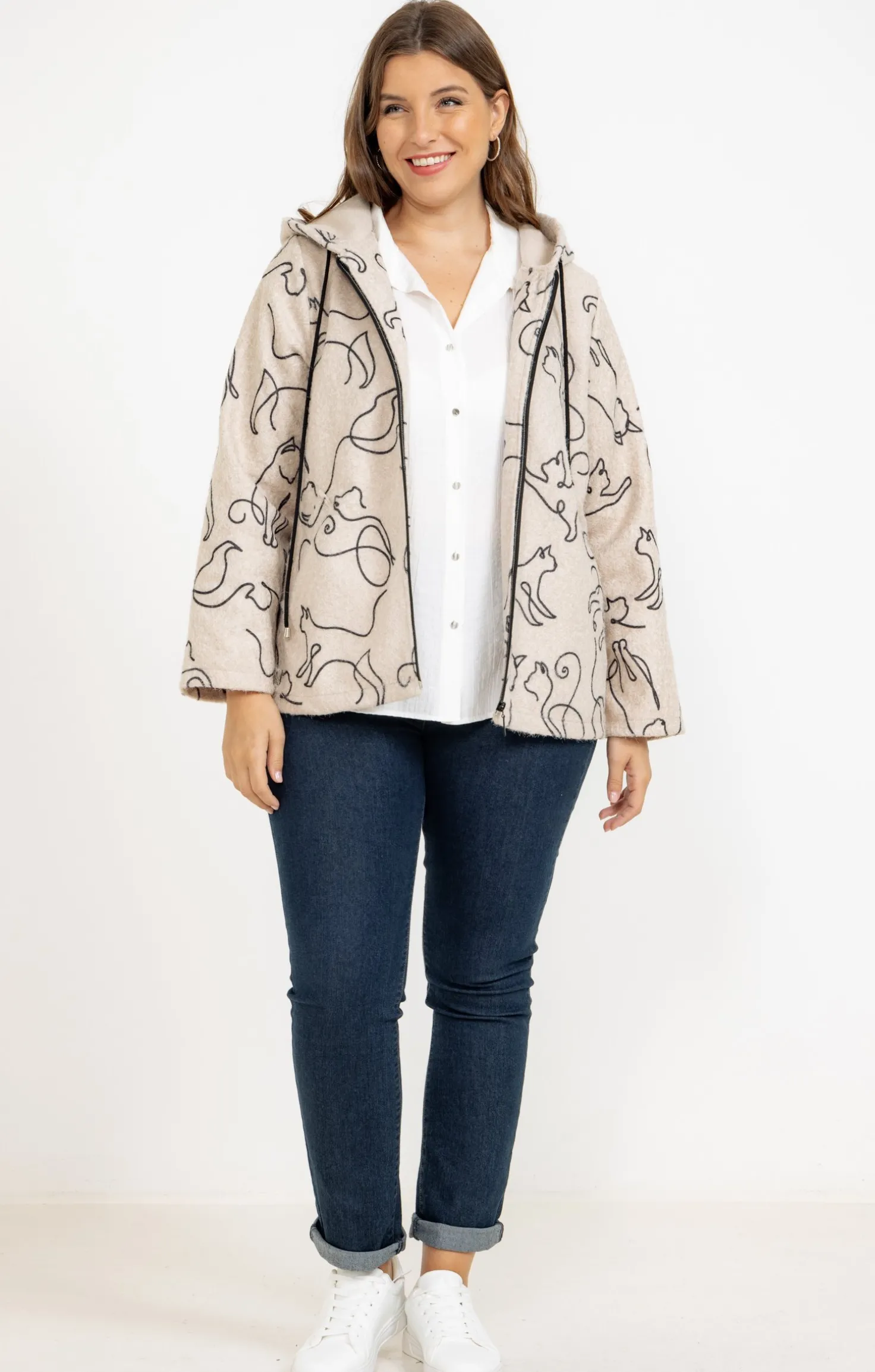 Veste imprimé chat
