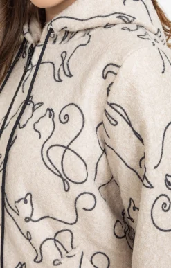 Veste imprimé chat