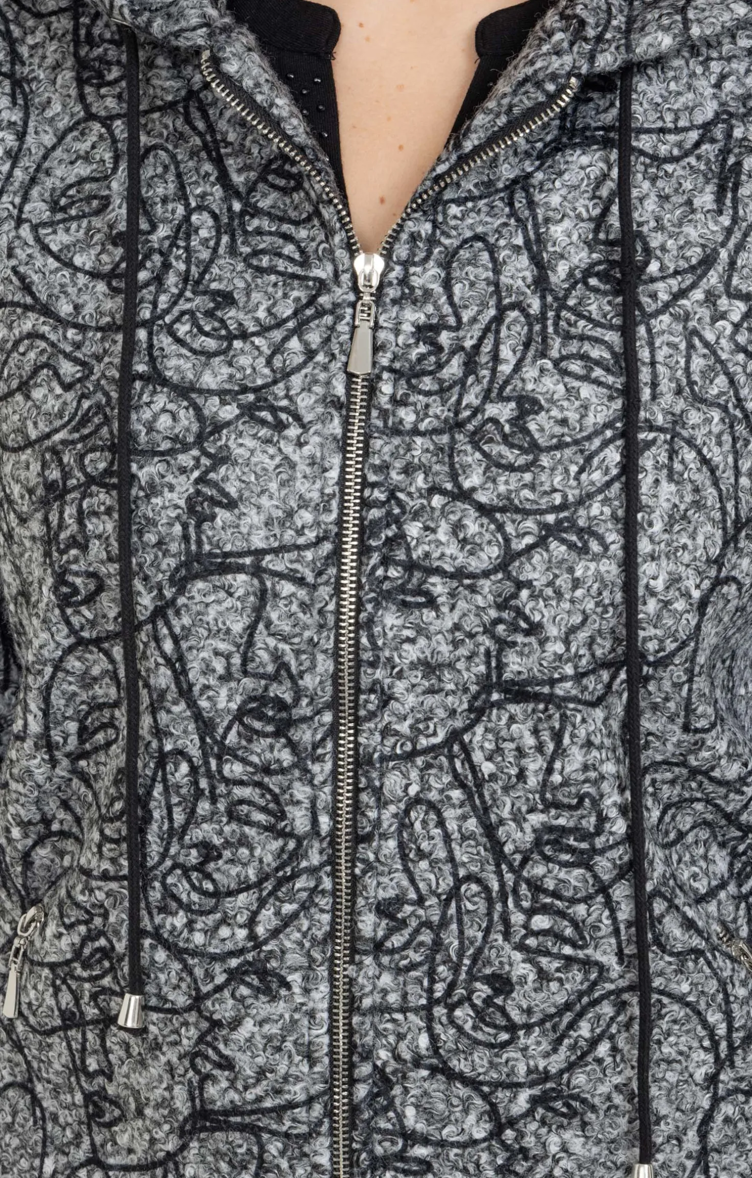 Veste imprimée en bouclette