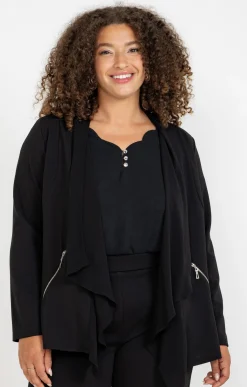 Veste unie col châle